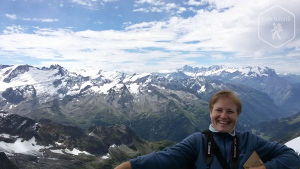 Elveția - Titlis - plimbare pe podul suspendat la cea mai mare altitudine din Europa
